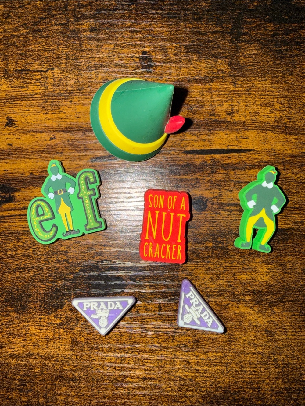 Elf Movie Croc Jibbitz Charms Set with Hat & Novelty Pins